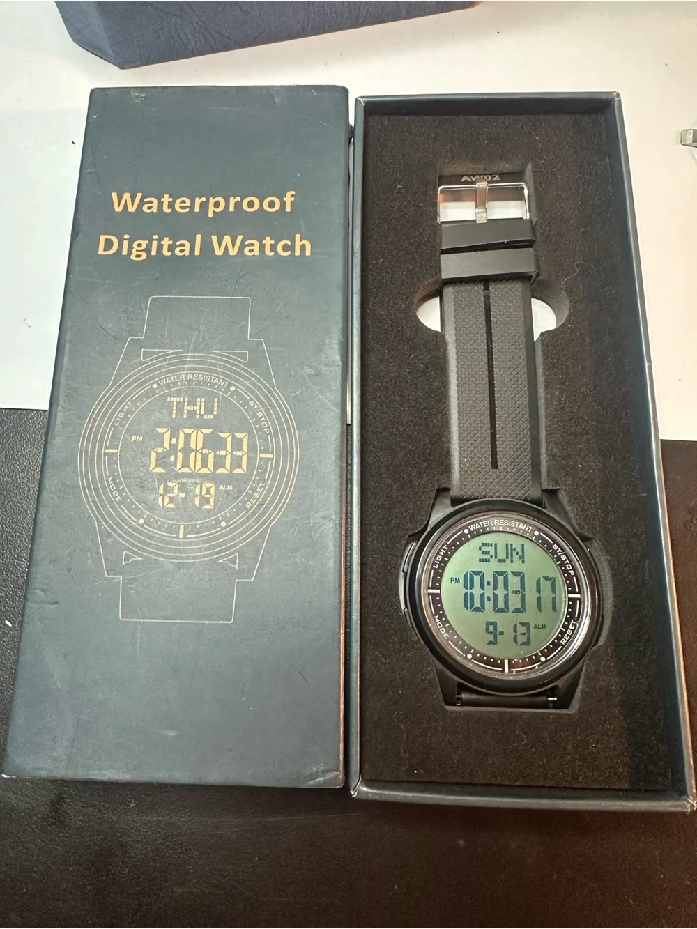 Black Waterproof Digital Sports Smartwatch - Unbranded
